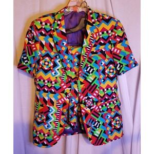 OppoSuits Slim Fit 2 Piece Novelty Suit Set‎ NO TIE Mens 38 Pride Festive